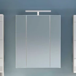 60x70x18 cm Bad Spiegelschrank 3-türig - Whale