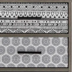 40x106x38 cm Design Hochkommode mit drei Schubladen - Drondo