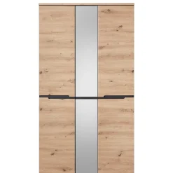 105x192x38 cm Dielen Kleiderschrank mit Spiegel - Kuetra
