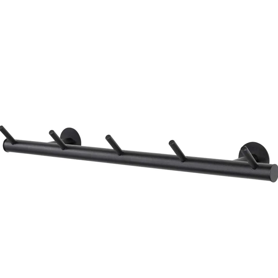 55x8x13 cm Garderobe aus Stahl in Schwarz - Yanathon