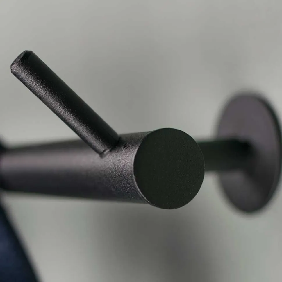 55x8x13 cm Garderobe aus Stahl in Schwarz - Yanathon