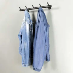 55x8x13 cm Garderobe aus Stahl in Schwarz - Yanathon