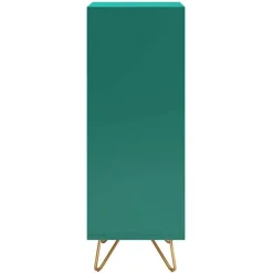 45x110x40 cm Grüne Hochkommode mit Spiegel - Ricriava