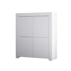 110x140x42 cm Highboard in Weiß lackiert - Mikes