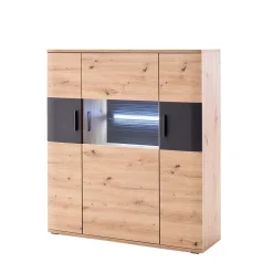 120x134x37 cm Highboard mit drei Türen - Vecenda