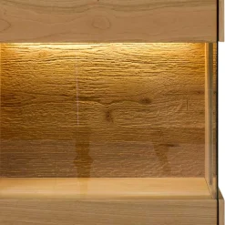 43x169x33 cm Hängevitrine aus Wildeiche - Obinson