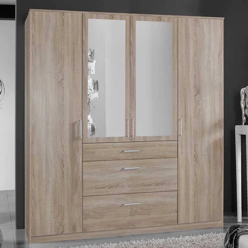 179x199x58 cm Kleiderschrank mit Spiegeln modern - Citerna