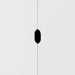 60x100x30 cm Kleiner Schrank in Weiß - 2-türig - Fenya