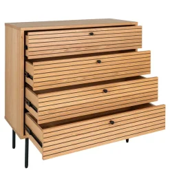 80x85x40 cm Kommode in Eiche Natur Furnier - Virona