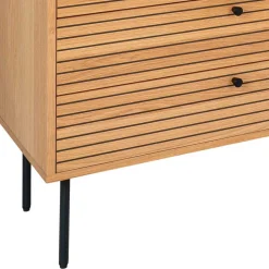 80x85x40 cm Kommode in Eiche Natur Furnier - Virona