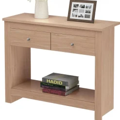 97x76x35 cm Konsolentisch in Eichefarben - Eliandas