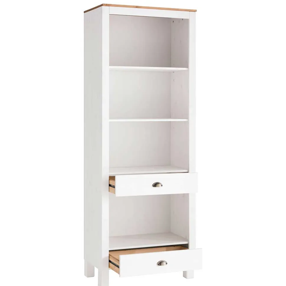 75x205x40 cm Landhausregal in Weiß - Canarius