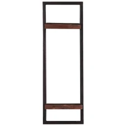 30x80x11 cm Metall Wandregal mit zwei Ablagen - Solapura