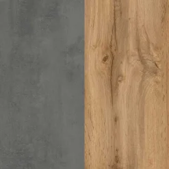 130x40x35 cm Midi Badschrank in Beton & Wildeiche - Mia