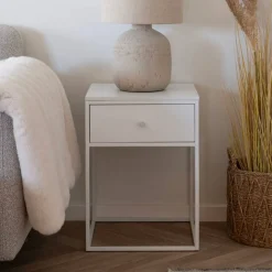 40x55x40 cm Nachttisch in Weiß - Vignola