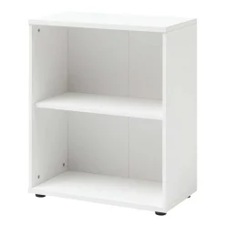 65x80x35 cm Ordnerregal mit zwei Fächern in Weiß - Radiassu