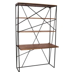 120x202x60 cm Regal mit Schreibtisch im Loft Style - Offia