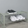 70x29x27 cm Schuhregal aus Stahl in Graugrün - Mion