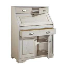 87x117x44 cm Sekretär aus Eiche White Washed - Larioja