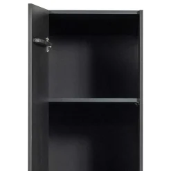 44x188x35 cm 1-türiger Schrank in Schwarz lackiert - Riley