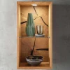 34x64x20 cm Wildeiche Regal mit Glasboden - Acapella