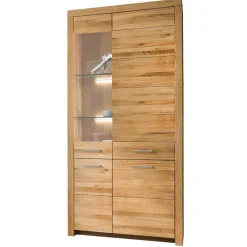 102x204x40 cm Wohnzimmer Holzschrank aus Wildeiche - Loitons