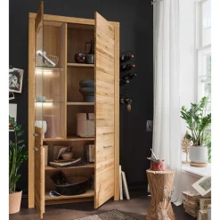 102x204x40 cm Wohnzimmer Holzschrank aus Wildeiche - Loitons