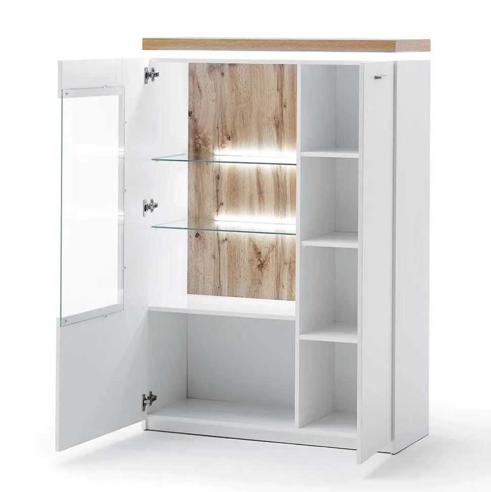 98x143x38 Design Highboard mit Beleuchtung LED - Caldri
