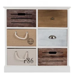 70x72x30 Design Kommode mit sechs Schubladen - Amare