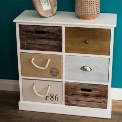 70x72x30 Design Kommode mit sechs Schubladen - Amare