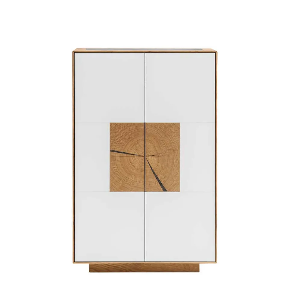 72x112x37 Design Schrank mit Glas Deckel - Mandrey