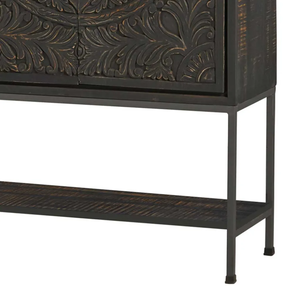 110x190x45 Design Schrank mit Schnitzereien - Jenn