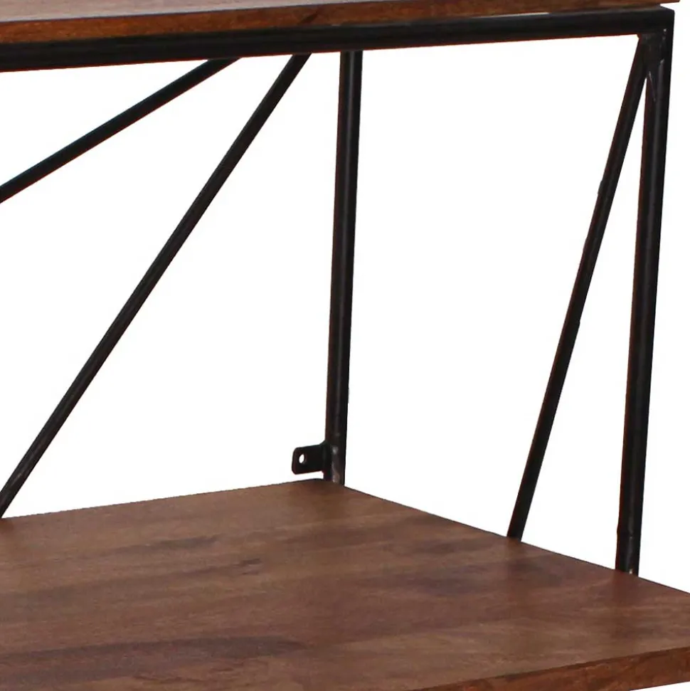 120x122x60 Design Schreibtisch aus Holz & Metall - Offia