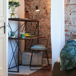 120x122x60 Design Schreibtisch aus Holz & Metall - Offia