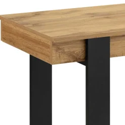 110x76x50 Design Schreibtisch in Eiche & Schwarz - Flossi