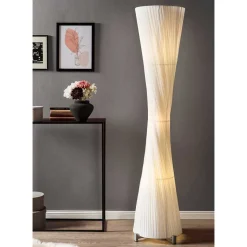 39x180x39 Design Stehleuchte aus Latex in Weiß - Maelas