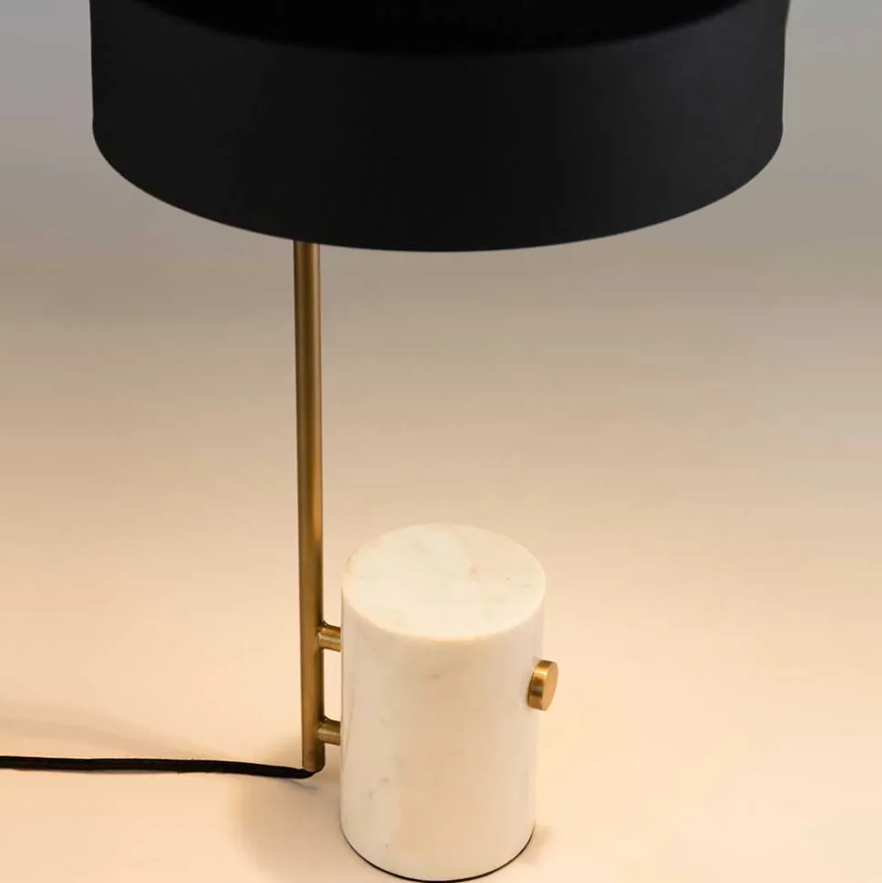 30x53x30 Design Tischleuchte in Schwarz & Messing - Streetline