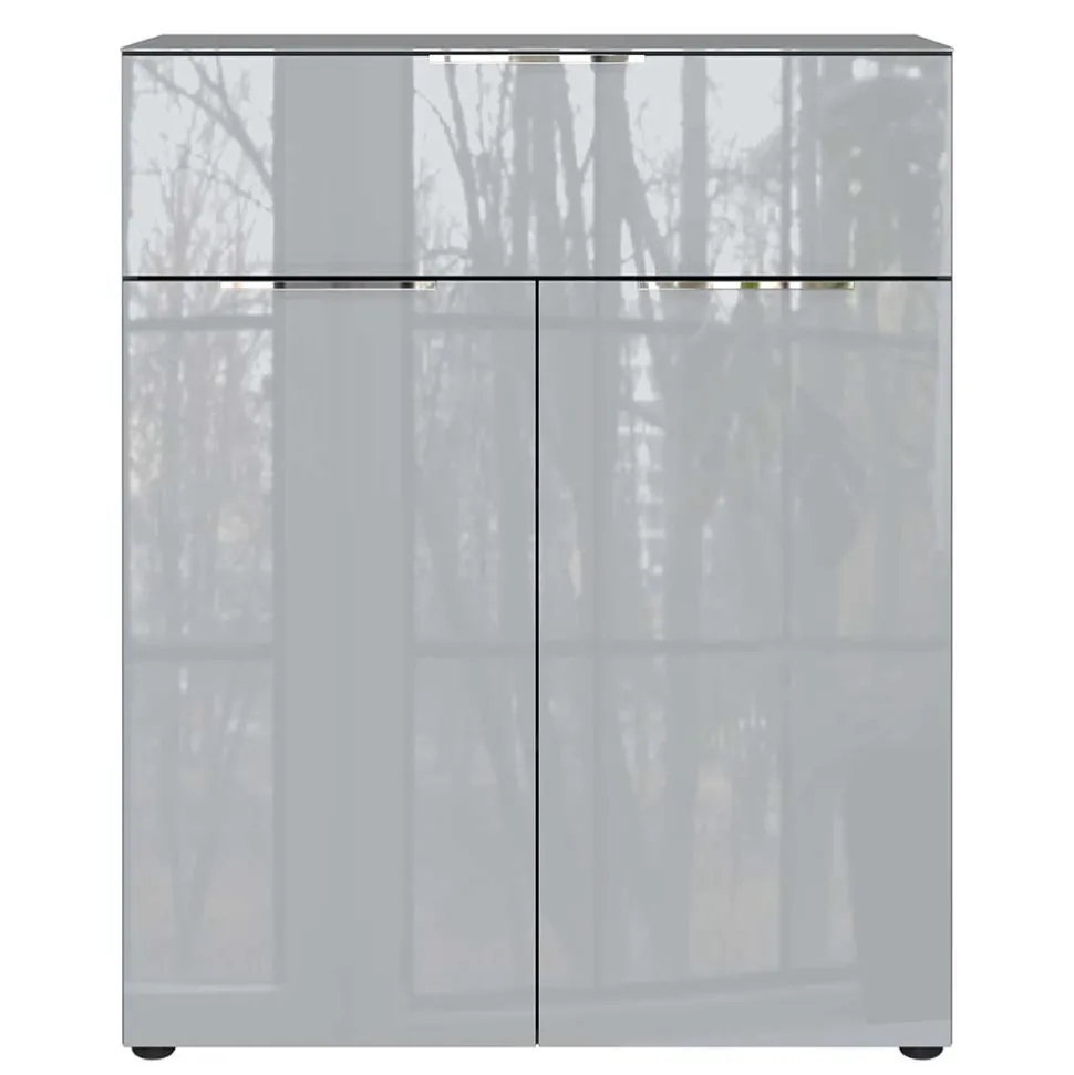 83x102x42 Design Vertiko mit Glas Front - Ruudy