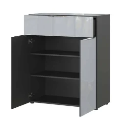 83x102x42 Design Vertiko mit Glas Front - Ruudy