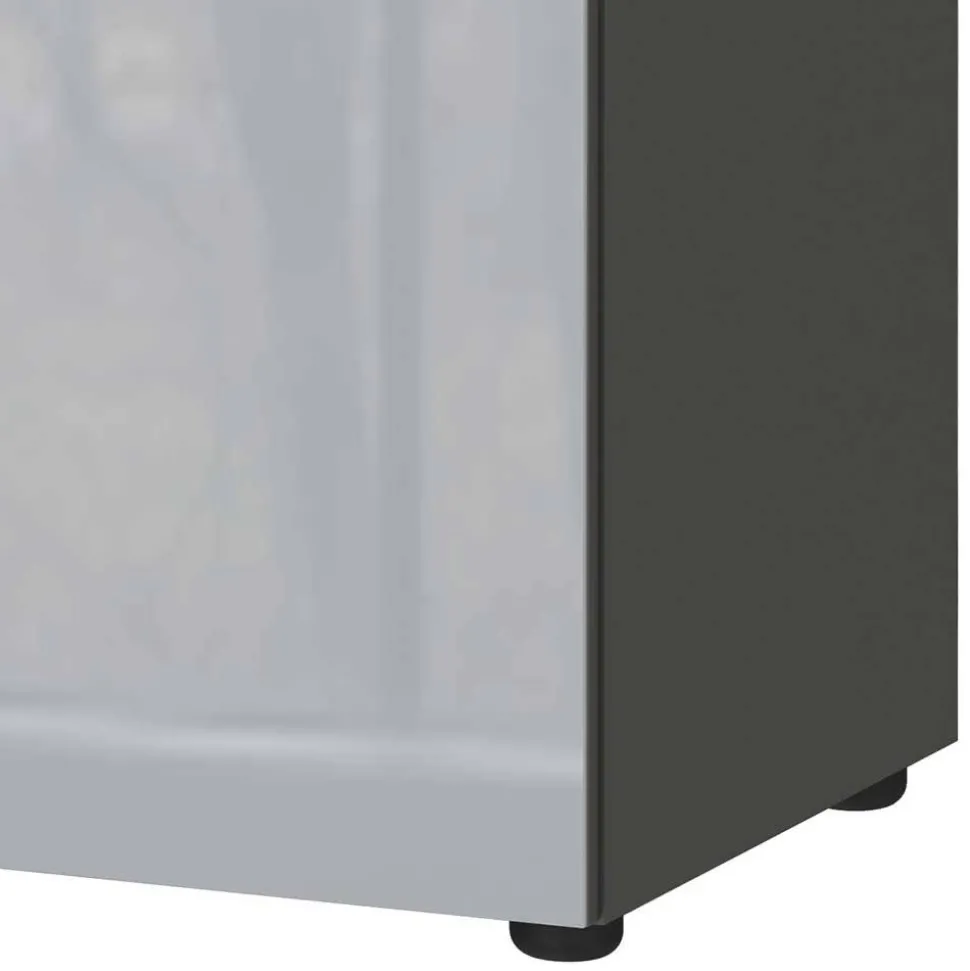 83x102x42 Design Vertiko mit Glas Front - Ruudy