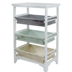 54x86x32 Designer Regal aus Kiefer im Shabby Chic - Caprera