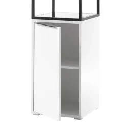 40x197x40 Designer Regal in Weiß & Schwarz - Enkraja