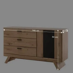 144x84x44 Designer Sideboard zweifarbig - Larinca