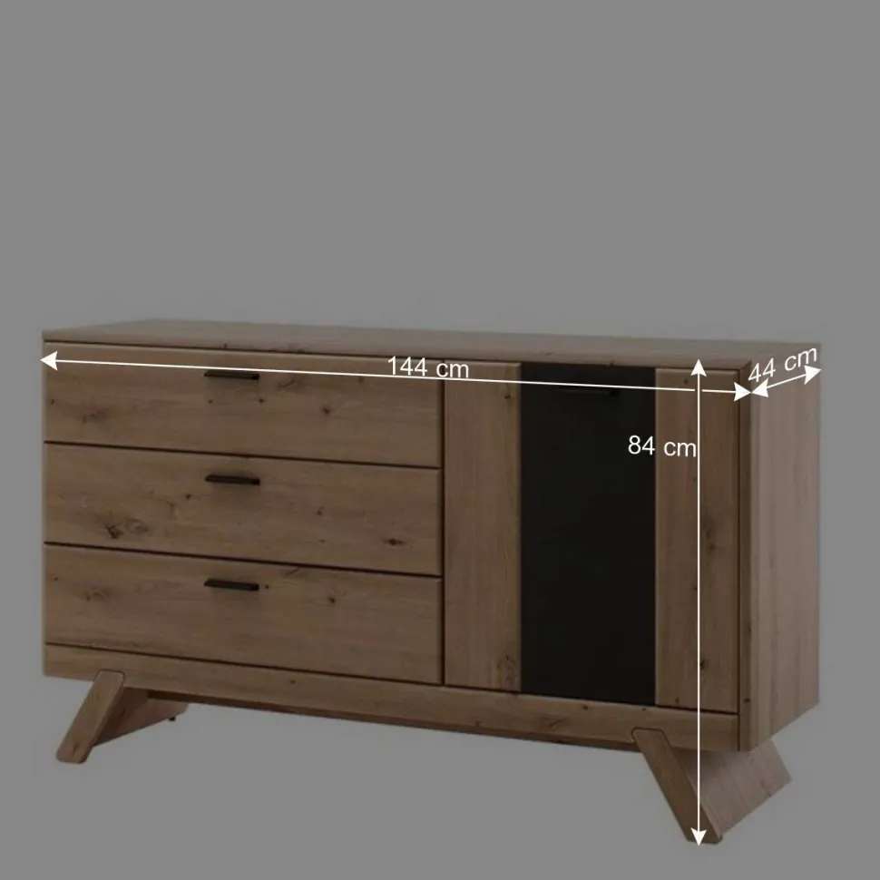 144x84x44 Designer Sideboard zweifarbig - Larinca