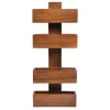 30x72x9 Designer Wandregal mit zwei Ablagen für Magazine - Toskana