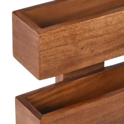 30x72x9 Designer Wandregal mit zwei Ablagen für Magazine - Toskana