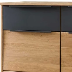 103x89x43 Dielenkommode in Eiche Bianco & Grau - Vervesdo