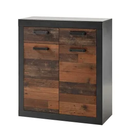 92x104x42 Dielenkommode in Holz Antik Optik - Timuras