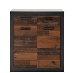 92x104x42 Dielenkommode in Holz Antik Optik - Timuras