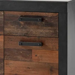 92x104x42 Dielenkommode in Holz Antik Optik - Timuras